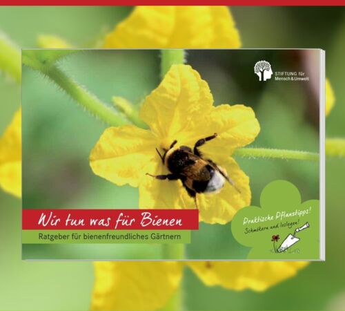 Broschüre „Wir tun was für Bienen – Ratgeber für bienenfreundliches Gärtnern“: Cover